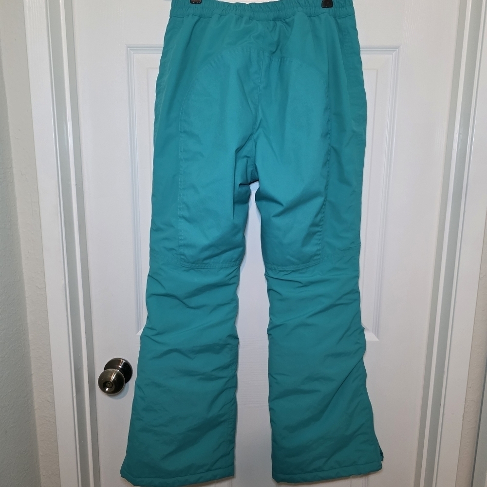 Lands End Kids Squall Waterproof Insulated Iron Knee Snow Pants Sz 14 Green - Picture 7 of 12